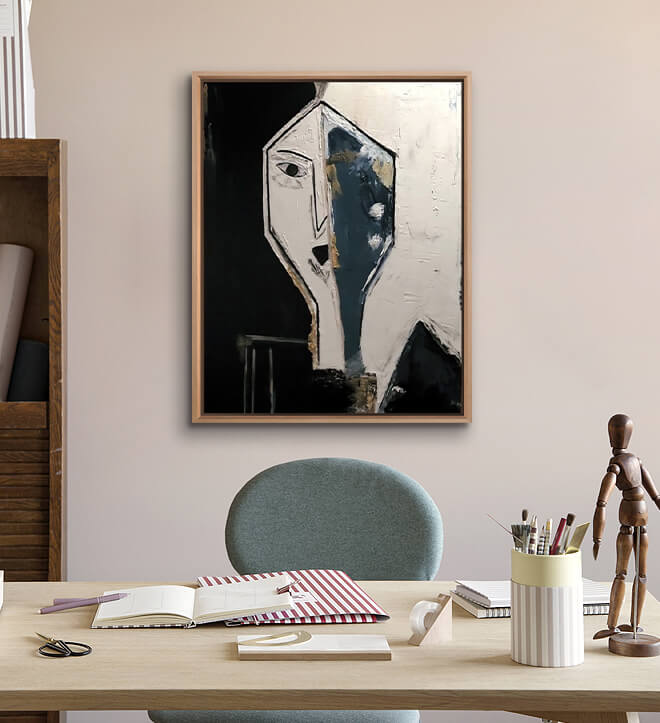 Quietude Dyptique - signé par l'artiste Oudrhiri S.H